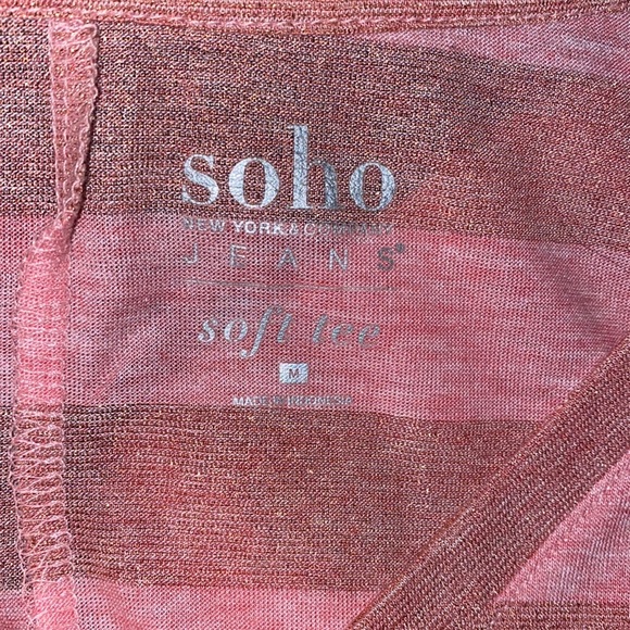 Shimmer Stripe V Neck Top - Picture 2 of 3